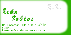reka koblos business card